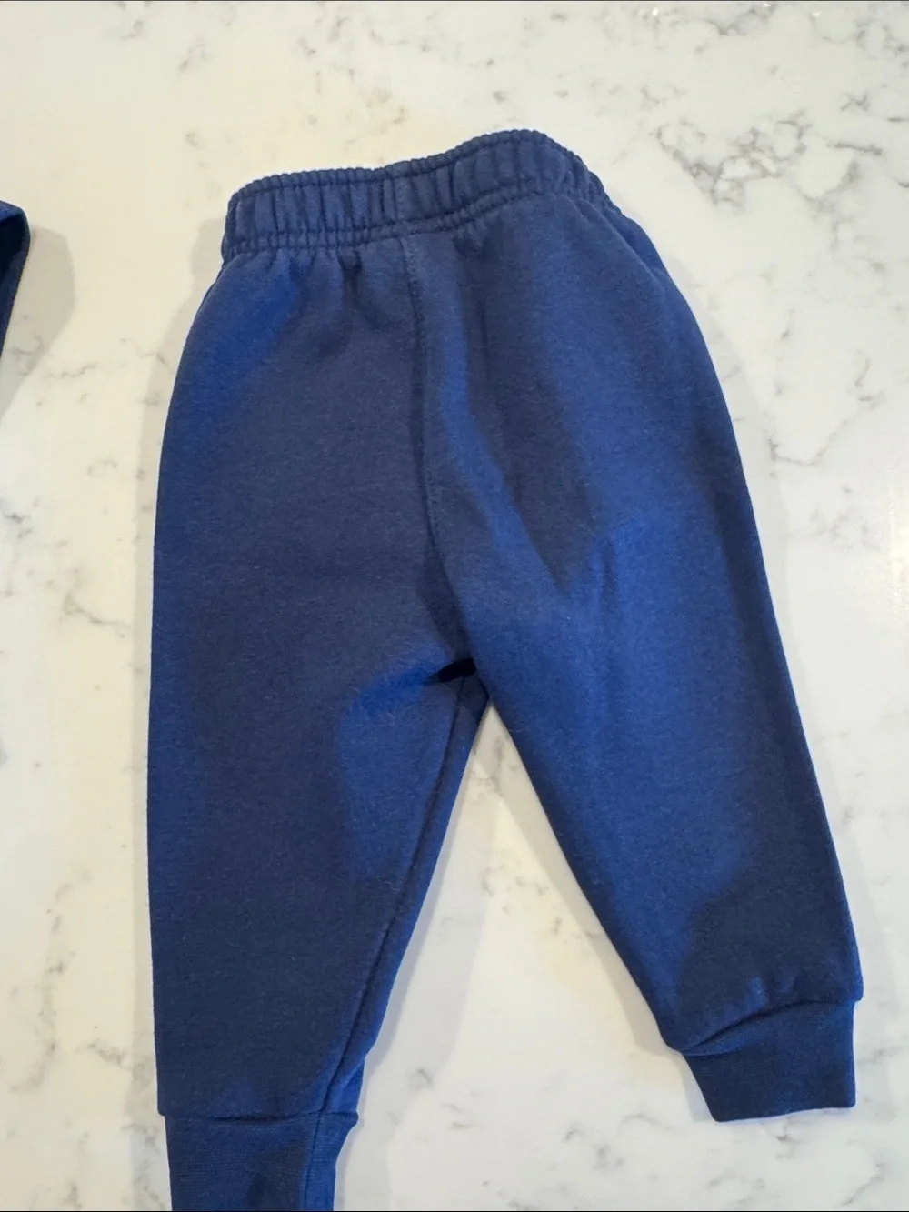 Nike Kids Navy Jogger Sweatpants with Neon Yellow Logo